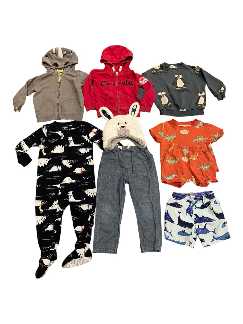 Boys 2T Clothing Lot Sweater Pants Pyjamas Bathing Suit Fall Bundle 2yr